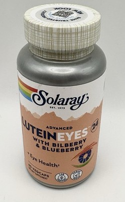 Solaray Lutein Eyes Advanced 24 mg 30 VegCaps Exp 6/2029 Free Shipping!