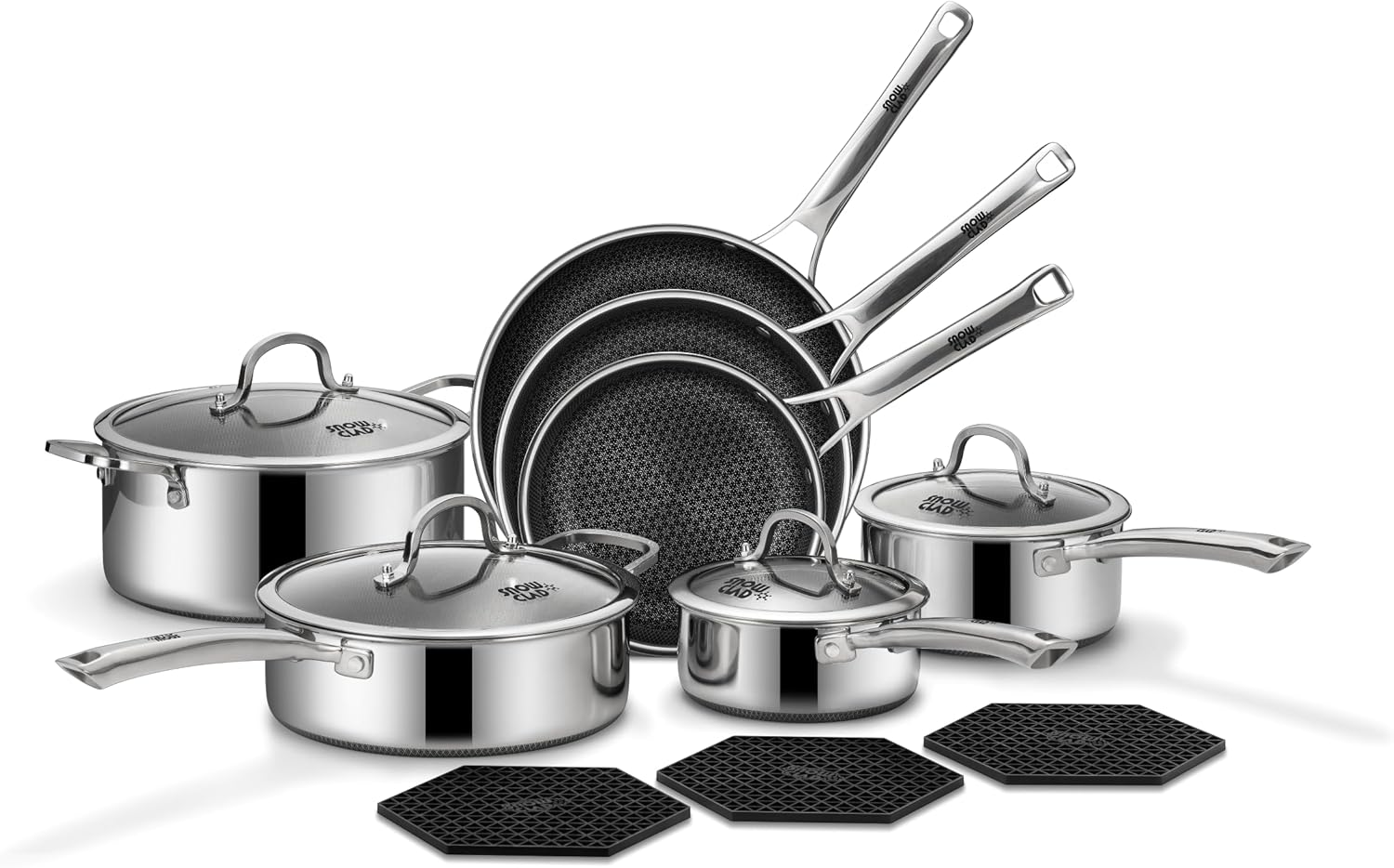 14 Piece Hybrid Stainless Steel Cookware Set