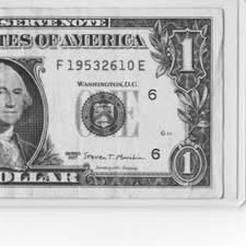 $1 BIRTHDAY NOTE "19532610"; OCTOBER 26, 1953