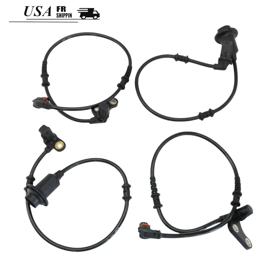 4PCS Front & Rear ABS Wheel Speed Sensor For 2001-04 Mercedes-Benz SLK230 SLK320 - Изображение 2 из 4