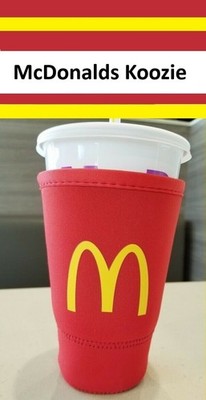 McDonald's Koozie SODA Red SOK Large Cup Neoprene Sleeve 32oz Coca