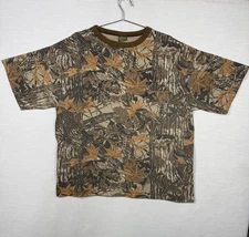 Vintage Spartan Camo Short Sleeve Shirt Men XXL/XXXL Fall Realtree Pocket