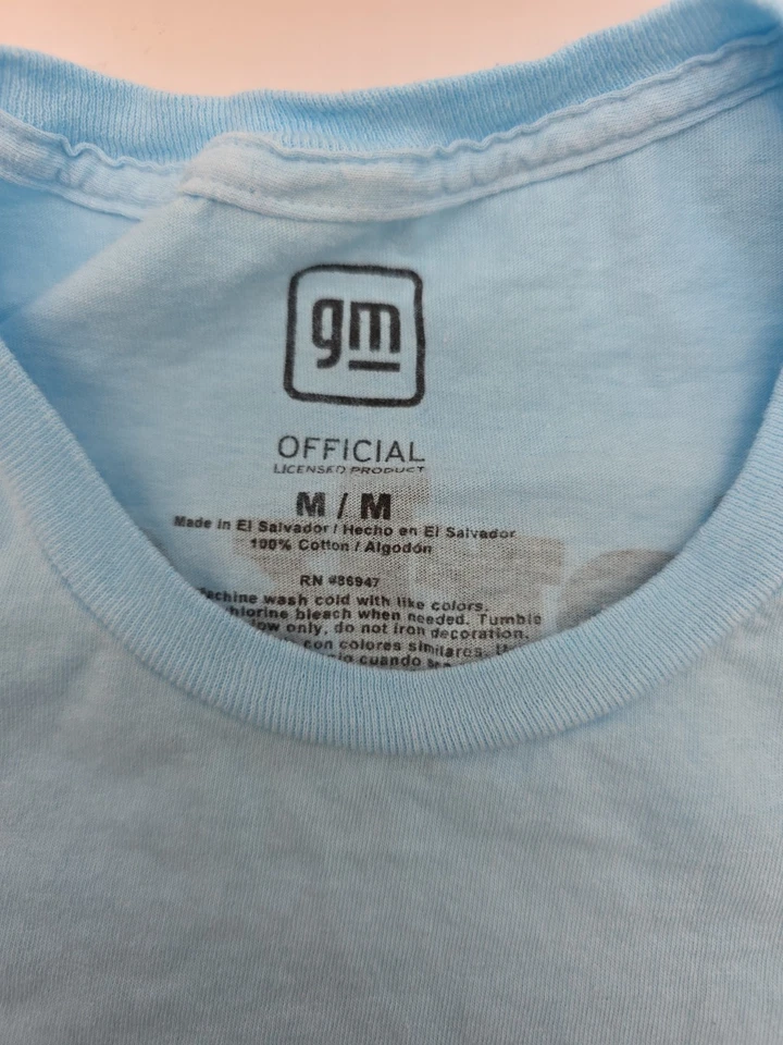 Camiseta oficial GM Corvette para hombre camiseta gráfica azul mediana 100 % algodón. #39063 Foto 3 de 4