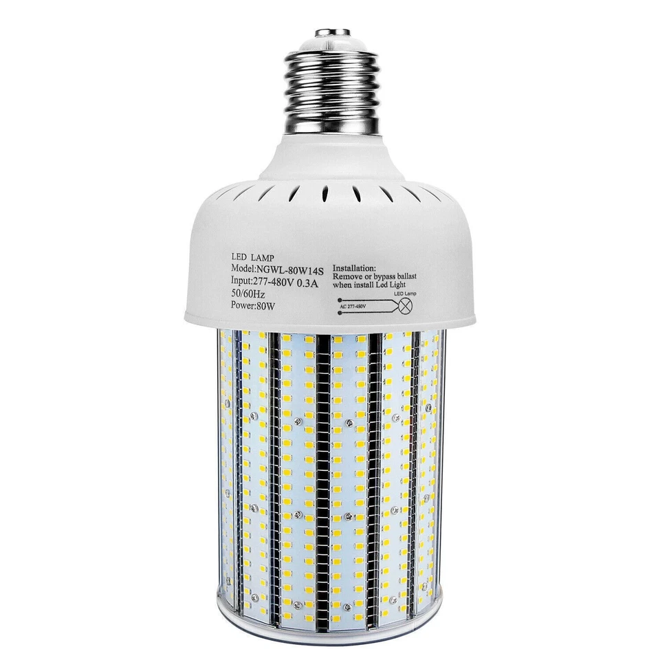 80W LED Corn Bulb 5000K Daylight Airport Shop Light AC480V (350W MH HID Equival) - Image 2 of 4