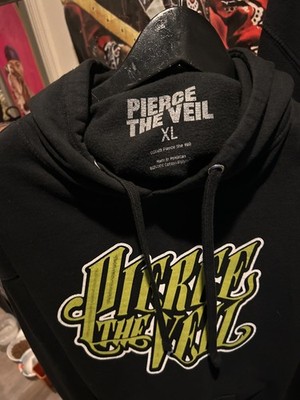 Pierce the Veil Logo Hoodie Black Pullover Sweatshirt  I Can t Hear Tour 2025