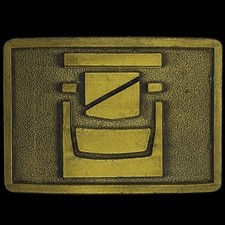 Semi Truck Grill Trucking Company Trucker Driver 1980s Vintage Belt Buckle