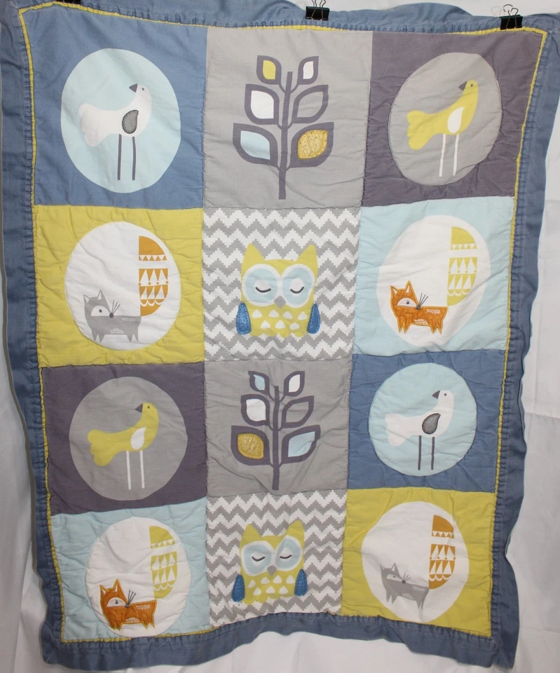 LOLLI Brand Living Woods Baby/toddler Quilt Owl FOX Unisex Gender Neutral - Image 3 of 4