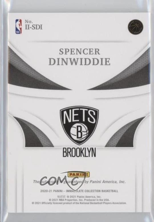 2020-21 Panini Immaculate Immaculate Ink /99 Spencer Dinwiddie #II-SDI Auto - Image 2 of 2