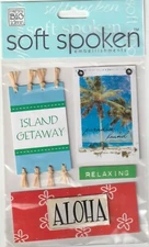 MAMBI Soft Spoken 3D stickers TROPICAL VACATION Theme 93060 Fast FREE Ship!