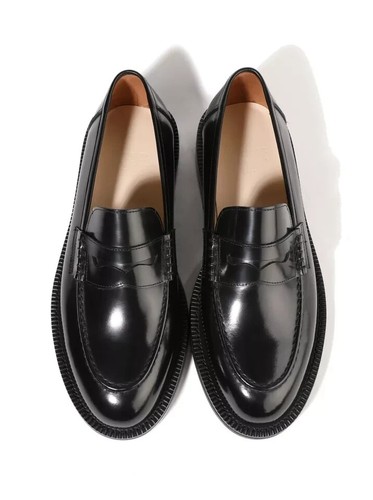 Premium Black Leather Penny Loafers for Men - Stylish Slip-Ons | Free Shipping - Picture 6 of 20