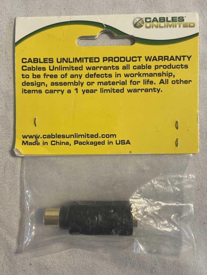 S-Video To RCA Adaptor Gold Plated Cables Unlimited NEW - Image 2 of 2