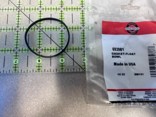 Junta de junta tórica de carburador Briggs & Stratton 693981 genuino nuevo de stock junta tórica - Imagen 2 de 2