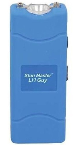 STUN MASTER POLICE Stun Gun BLUE 12 MV Mini Rechargeable LED Flashlight Case NEW - Picture 6 of 7