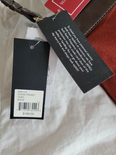 Tignanello Suede RFID Front Pocket Hobo Purse Bag NWT - Picture 5 of 10