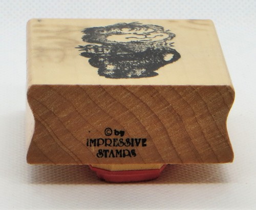 Impressive Stamps Wood Block Christmas Holiday Bear Gift - Picture 3 of 3
