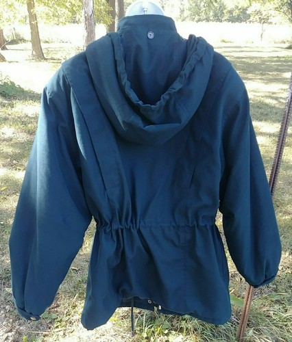 BROMLEY Sport Green Hooded Cinch Waist Size M Coat Jacket Active Wear Lined - Picture 2 of 9