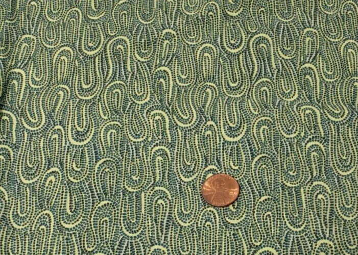 P & B Textiles Fabric 3/4 Yard Italia by Deborah Corsini Green Geometric Design - Image 3 of 4