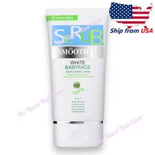 Smooth E Scrub White Babyface Non Ionic Clean Oil Control Family Size 4 Oz