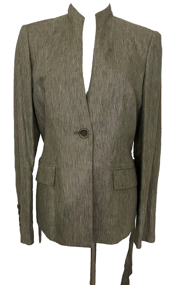 Jones New York 3 piezas Pantalón Traje Mujer Lino Talla 6 Desert Bloom Loden Multi Verde Nuevo con Etiquetas Foto 2 de 4