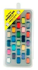 Bobbin Box Organizer with 28 Bobbins Wound W/Assorted Color Thread Item 1464