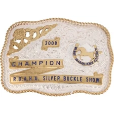 XL New Red Bluff Aha Arabian Horse Silver Show Champion Rodeo NOS Belt Buckle