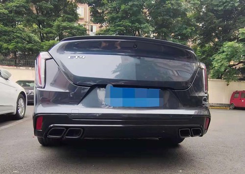 2x Steel Black Rear Tail Exhaust Muffler Tips For Cadillac CT4 2020-2025 - Picture 6 of 7