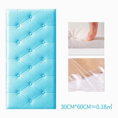 6 pcs 3D Solid Wall Sticker Children's Room Soft Wallpaper Self-Sticking