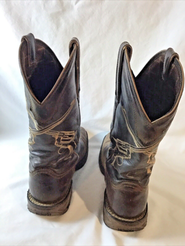 Durango Rebel Western Brown Leather boots Men's Size 9.5 W #Ddb0077 - Picture 8 of 15