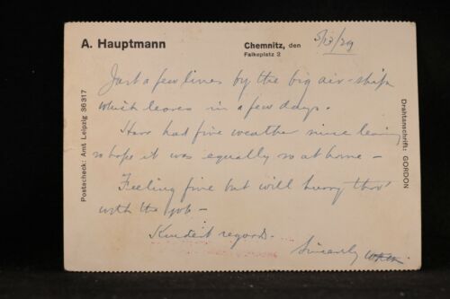 Germania: 1929 08/05 Zeppelin Graf Flight Cartolina per New York - Foto 2 di 2