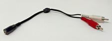 6" 3.5mm 1/8" Stereo Female to RCA Male Audio Y Cable Adapter / Splitter Cord