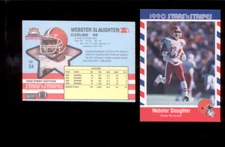 1990 Fleer SS Stars & Stripes WEBSTER SLAUGHTER Cleveland Browns Card
