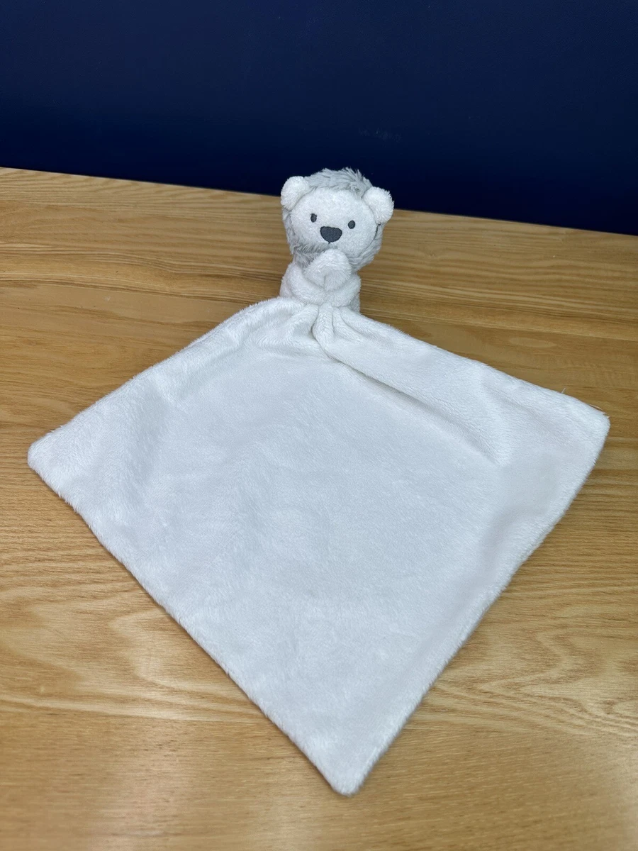 F F Tesco White Grey Lion Safari Baby Comforter Blanket Soother