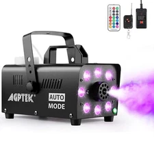 AGPTEK Smoke Machine Fog Machine with 13 Colorful LED Lights Effect 500W and ...