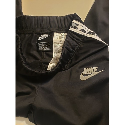 Nike Leopard Stripe Athletic Joggers Black Comfy Size 6-7 *Shipping Included * - Picture 3 of 3