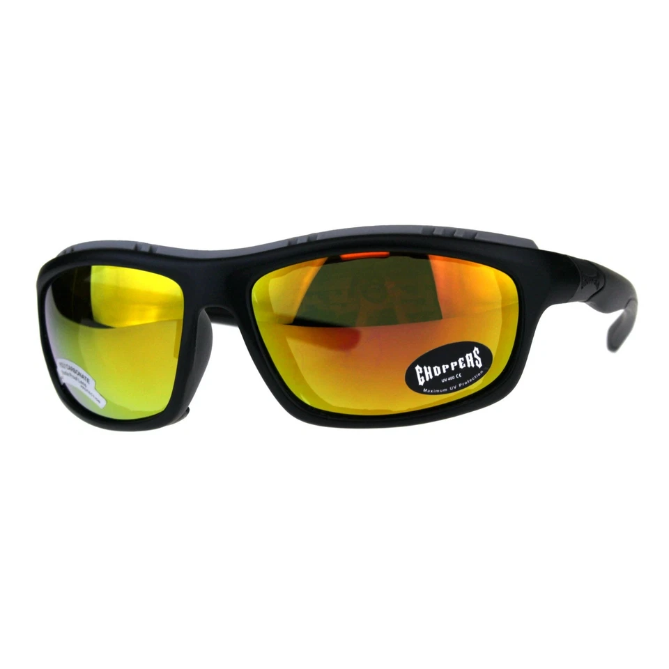 Choppers Hombres Motociclista Gafas de Sol Espuma Acolchadas Bloqueador de Viento UV 400 Foto 4 de 4