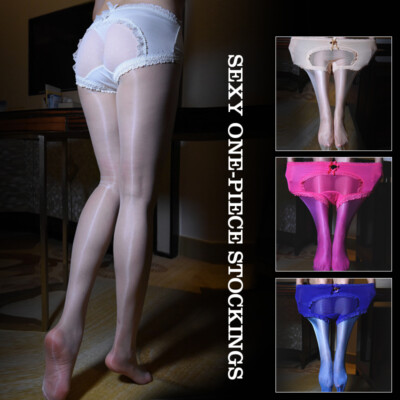 Shiny Lace Women Pantyhose Super Elastic Glossy Stockings Sheer Tights Lingerie