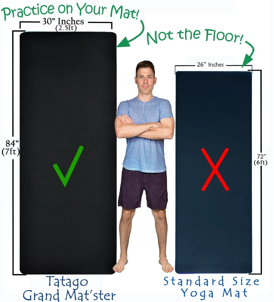 Estera de yoga grande caliente gruesa y larga para entrenamiento en casa. Alfombra de ejercicio 84x30 5 mm Foto 3 de 4