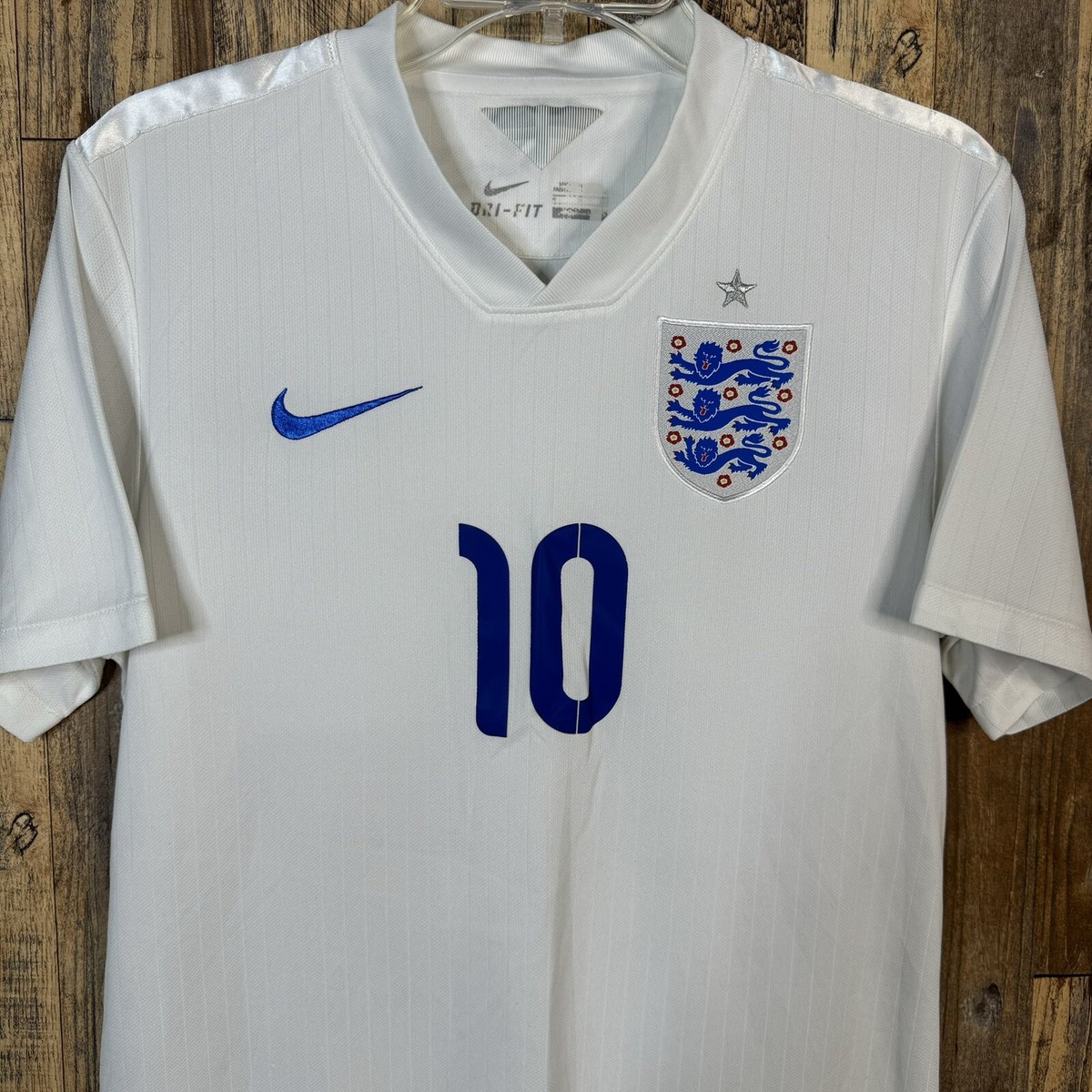 England 2014 Home WC Soccer Jersey Wayne Rooney #10 Nike Men's Sz
