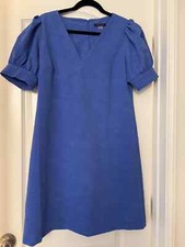 Tommy Hilfiger dress, V-Neck, Short puffy sleeves, Blue, Sz 12, gently used