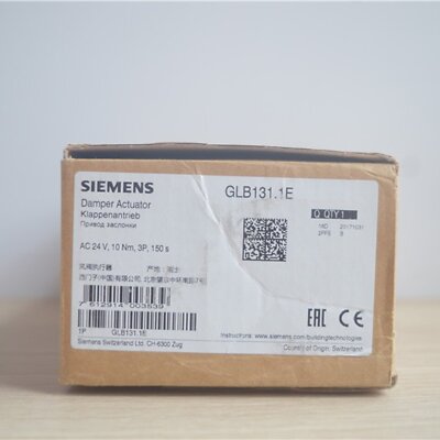 One Siemens GLB131.1E Electric Damper Actuator New In Box Free Shipping