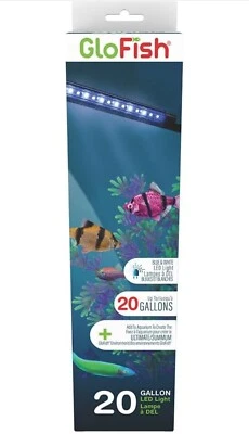 GloFish 10 Inch LED Light Stick 2 Count - White and Blue Aquarium Lights