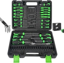 107-Piece Magnetic Screwdriver Set with Case Slotted, Phillips, Hex, Torx 