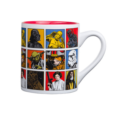 Star Wars: A New Hope Episode 4 Character Grid Ceramic Mug | Holds 14 Ounces