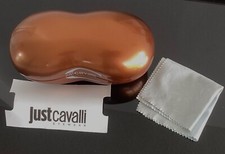 NEW JUST CAVALLI SUNGLASSES CLAMSHELL HARD CASE WITH CLEANING CLOTH