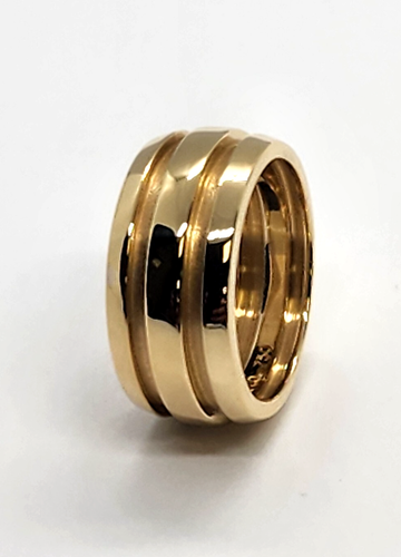 Tiffany & Co. Atlas Groove Wide Wedding Band Ring 9mm Size 6