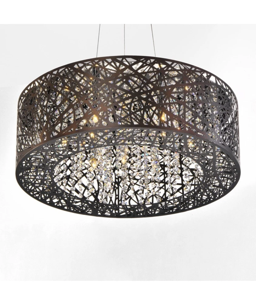 Lindo pingente de luz ET2 E21308-10BZ/BUL/BUL bronze - Imagem 3 de 3