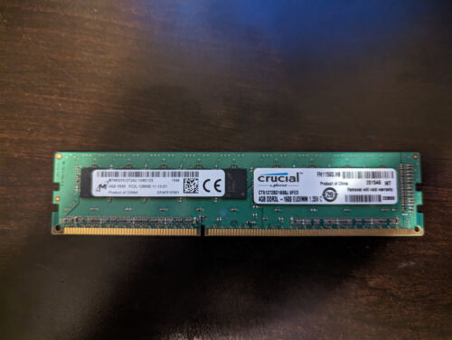 Crucial CT5127BD160BJ 4 Go 240 broches DIMM 512MX72 DDR3 PC3  - Photo 1/1