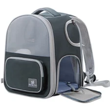 "Expandable Mesh Cat Carrier Backpack: Ideal for Traveling with Small Dogs and C
