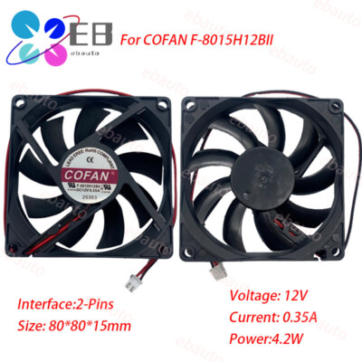 12V 0.35A NEW Fan F-8015H12BII for Ecotech Radion XR30W Pro LED Lighting System