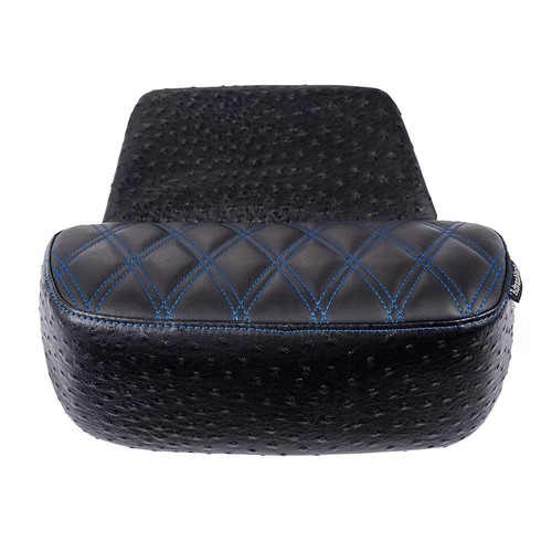 Almohadilla de respaldo pequeña Advanblack azul de costura Raptor se adapta a Harley Touring - Imagen 2 de 9